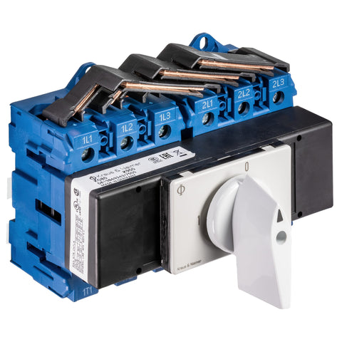 Comutator modular 3-poli, 100A, 37kW, 1-0-2