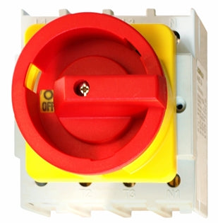 Comutator principal de panou 40A, 4 poli, 16kW, roșu