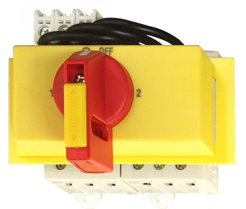 Comutator princ.modular rosu/galben 3p 32A blocabil cu lacat