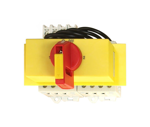 Comutator princ.modular rosu/galben 4p 32A blocabil cu lacat