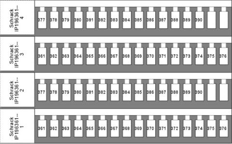 Etichete pentru terminale TB şi ST 2 x 361-390