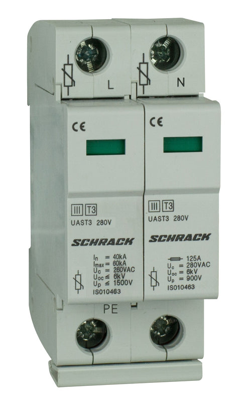 Descărcător complet, T3/D, 2p, 280V - Seria UAS