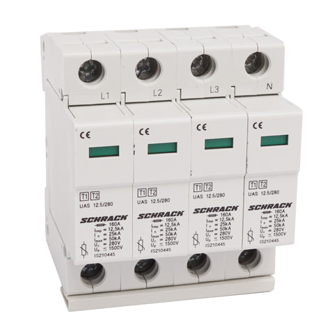 Descărcător complet T1+T2/BC 4P, TNS,12,5 kA/280V-Seria UAS