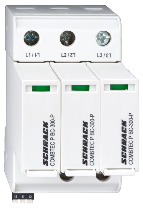 Descărcător broşabil,3+0 TNC,Cl.I+II (B+C) 300V / 12.5kA