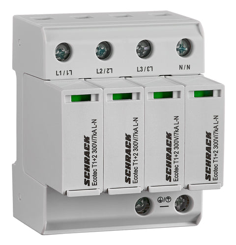 Surge arrester, 4+0  TNS, T1+2, 300V, 7kA