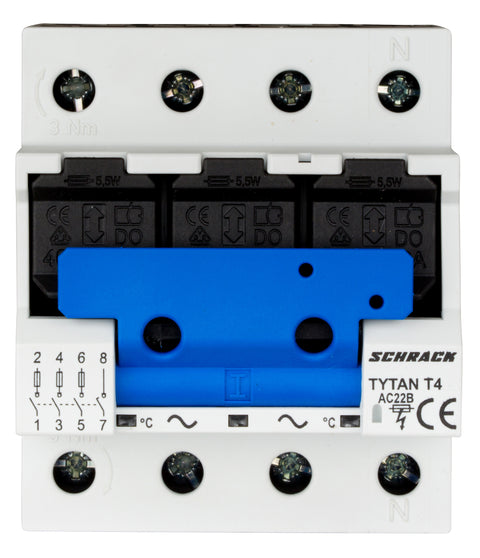 TYTAN T4P, D02 Fuse switch disconnector, 3+N, complete, 20A