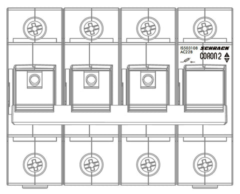 Separator de sarcină pentru portfuzibile D0 CORON 2, 3p+N
