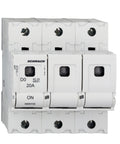 Soclu pentru portfuzibile D02, seria ARROW S, 3-poli, 20A