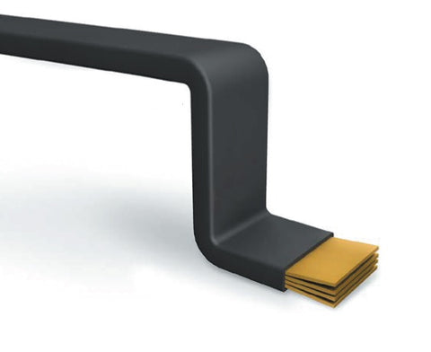 Bară cupru flexibilă, izolată, 1000 A, 8x40x1, lungime 2m