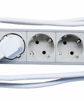 PDU 19", 7xSchuko+On/Off, profil PVC 1,25U, cablu 2m,RAL7035