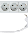 PDU 19", 8xSchuko, profil PVC 1,25U, cablu conex.2m, RAL7035