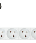PDU 19", 9xUTE, profil PVC 1U, cablu conexiune 2m,RAL7035
