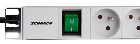PDU 19", 8xUTE c.On/Off , profil ALU 1U, cablu 2m,RAL7035