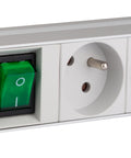 PDU 19", 8xUTE c.On/Off , profil ALU 1U, cablu 2m,RAL7035
