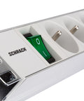 PDU 19", 8xUTE c.On/Off , profil ALU 1U, cablu 2m,RAL7035