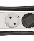 PDU 10", 3xSchuko, profil ALU 1U, cablu conexiune 2m,RAL7035