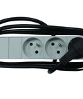 PDU 10", 3x UTE, profil ALU 1U, cablu conexiune 2m, RAL7035