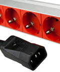 PDU 19" ptUPS, 8xSchuko Roşu, Sig 10A, ALU 1U, cabl 2m C14