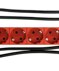 PDU 19" ptUPS, 8xSchuko Roşu, Sig 10A, ALU 1U, cabl 2m C14