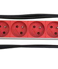 PDU 19" ptUPS, 8xUTE Roşu, Sig 10A, ALU 1U, cabl C14,RAL7035