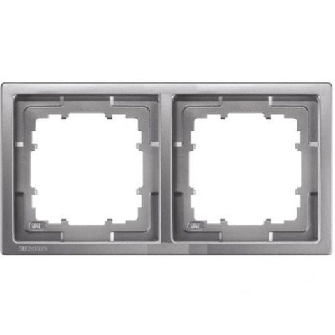 Ramă, Style, platină metalică, 2 module