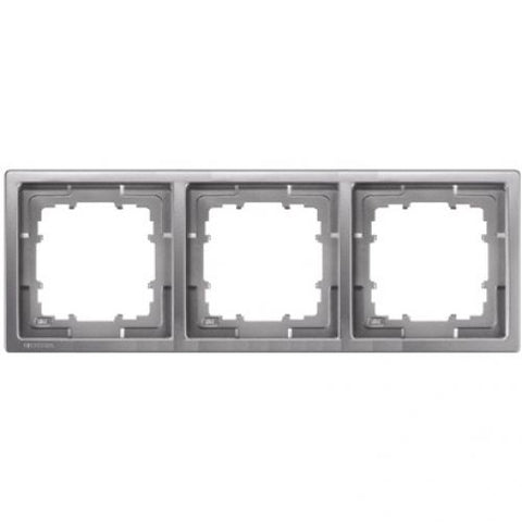 Ramă, Style, platină metalică, 3 module