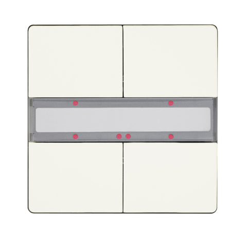 Panou 2 perechi taste, cu LED de stare, alb titan