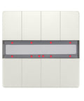 Panou 4 perechi taste, cu LED de stare, alb titan