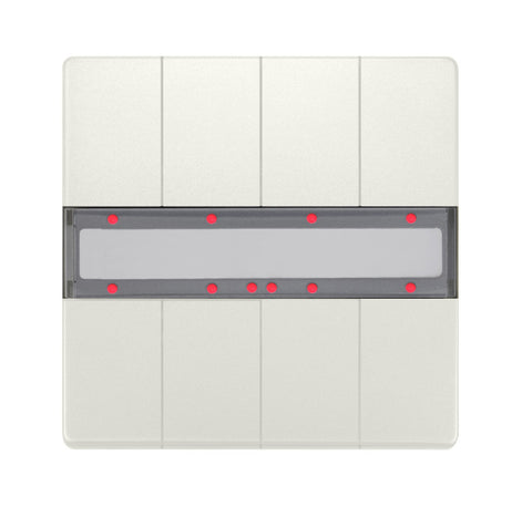 Panou 4 perechi taste, cu LED de stare, alb titan