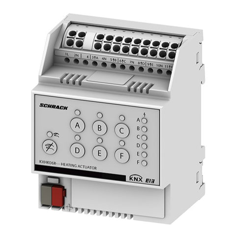 KNX Heating actuator, 6 outputs