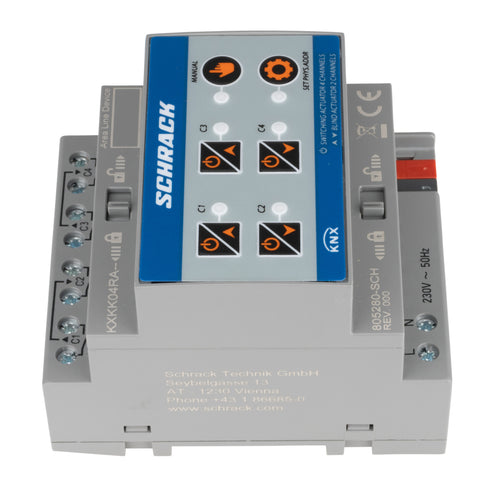 Actuator KNX comutare/jaluzele, 4/2 ieșiri, 16A, 230V c.a.