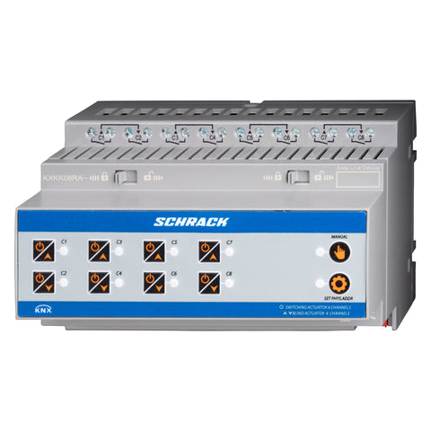 Actuator KNX comutare/jaluzele, 8/4 ieșiri, 16A, 230V c.a.