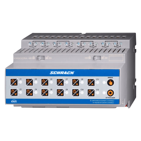 Actuator KNX comutare/jaluzele, 12/6 ieșiri, 16A, 230V c.a.