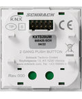 Taster KNX, două perechi, cu LED de stare, alb