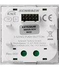 Taster KNX, trei perechi, cu LED de stare, alb