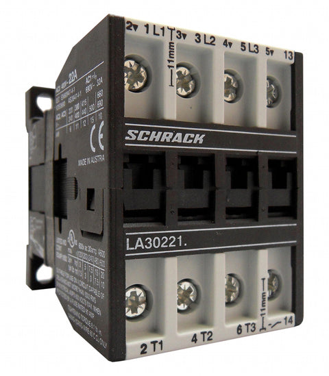 Contactor 3-poli, 11kW/22A AC3, 32A AC1, 1ND, 24VAC
