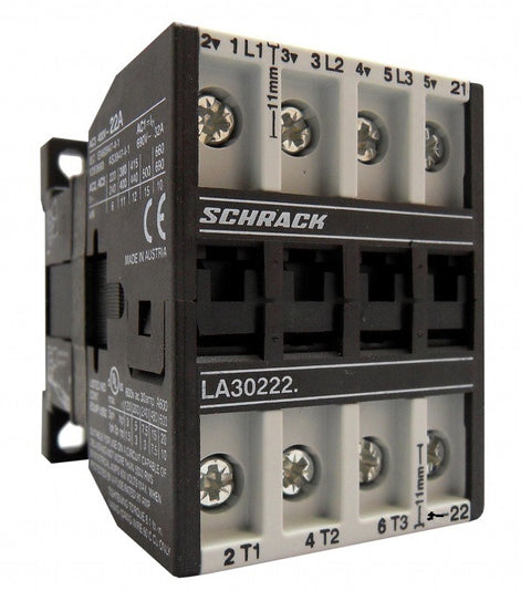 Contactor 3poli, 11kW/22A AC3, 32A AC1, 1NC, 400VAC