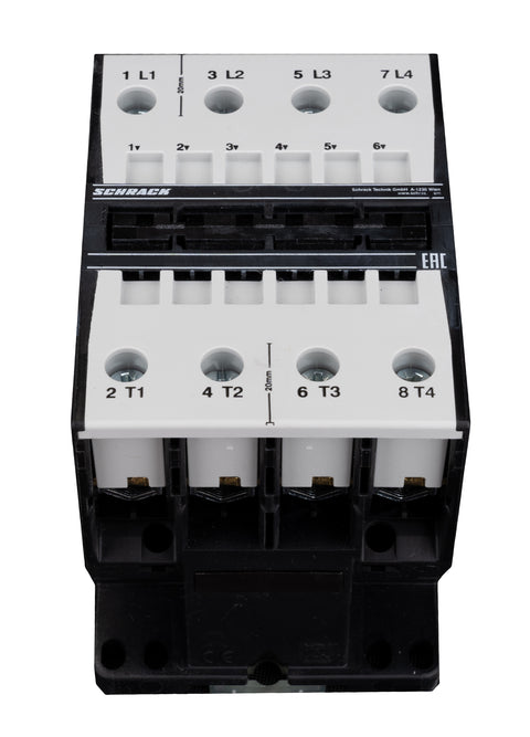 Contactor 4-poli, 37kW/74A AC3, 130A AC1, 230VAC