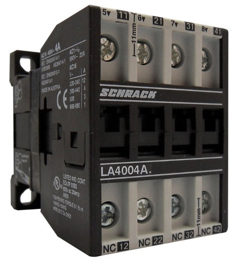 Contactor auxiliar, 4A AC15, 24 VDC, 4NÎ