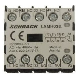 Microcontactor auxiliar 3ND+1NI, 3A, 24VAC