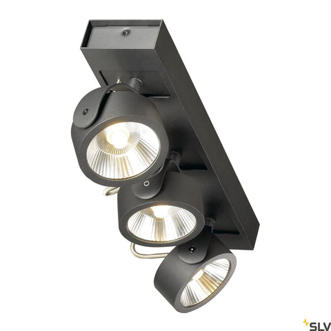 KALU LED 3,negru,3000K,60°lampa plafon/perete