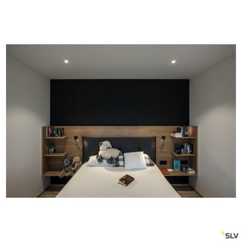 Downlight, DL 126 LED, round, white, 3W LED, warm white, 12V