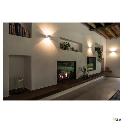 LOGS IN LED,alb,2000K-3000Klampa de perete, Dim pe calda