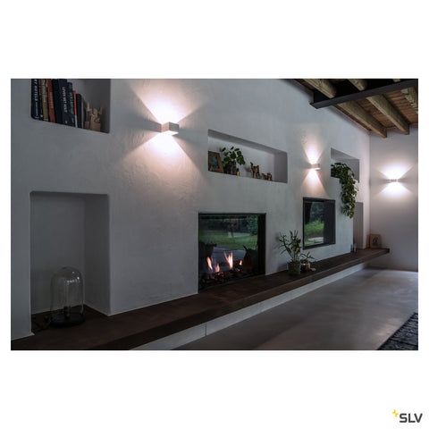 LOGS IN LED,alb,2000K-3000Klampa de perete, Dim pe calda