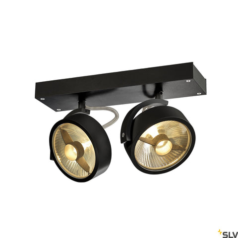KALU 2 QPAR111,negru,75Wlampa plafon/perete