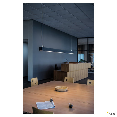 Q-LINE SINGLE LED,suspendat,DALI dimm,1500mm,negru