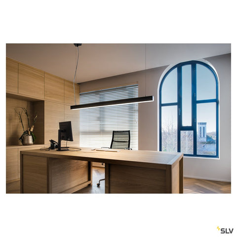 Q-LINE SINGLE LED,suspendat,DALI dimm,1500mm,negru