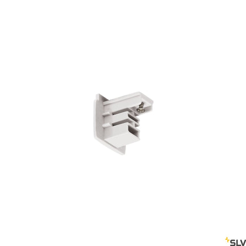 S-TRAC element capăt pentru șină cu 3 circuite, alb