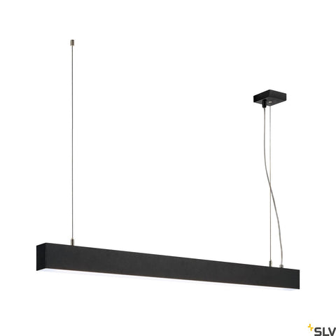 GLENOS pendant, mat negru, 1m, 52W, 4000K