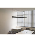 GLENOS pendant, mat negru, 2m , 103W, 4000K